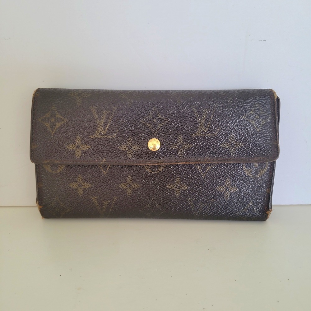 Louis Vuitton Monogram Porte Tresor International Wallet Brown M61215 TH0051